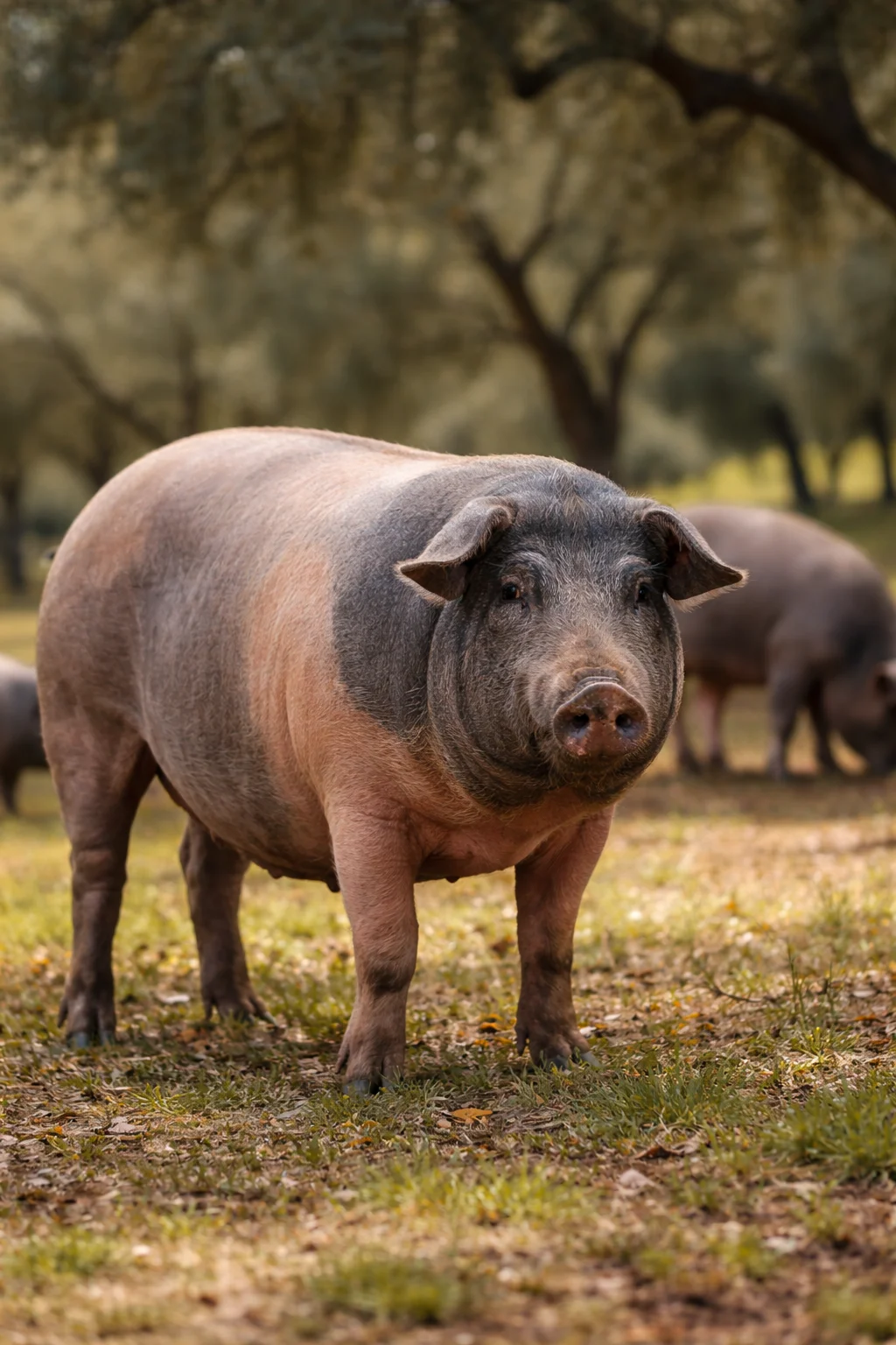 Lonchas de jamón ibérico cebo en tabla