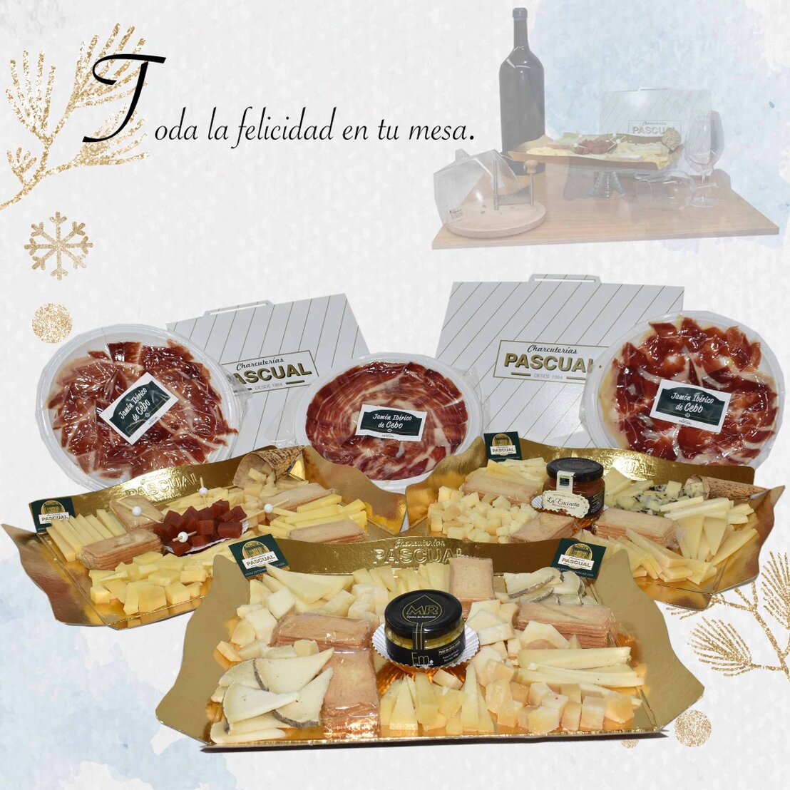 Bandeja gourmet variada lista para evento